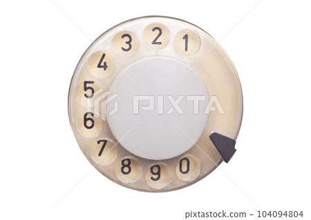 Vintage phone dial close up. Vintage phone dial close up. 104094804