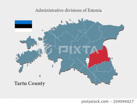 Vector map Estonia, Tartu county Vector map Estonia, Tartu county 104094827