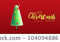 Merry Christmas and happy new year Christmas tree Red Background. 104094886