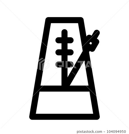 Line style icon representing music, metronome 104094950