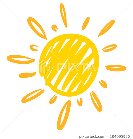 Doodle sketch style of sun cartoon hand drawn illustration for concept design. Doodle sketch style of sun cartoon hand drawn illustration for concept design. 104095930