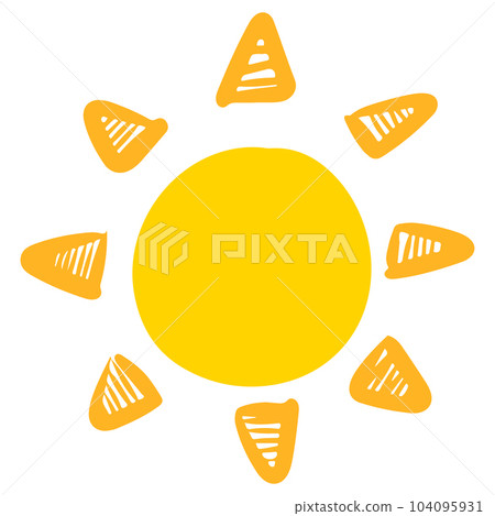 Doodle sketch style of sun cartoon hand drawn illustration for concept design. Doodle sketch style of sun cartoon hand drawn illustration for concept design. 104095931