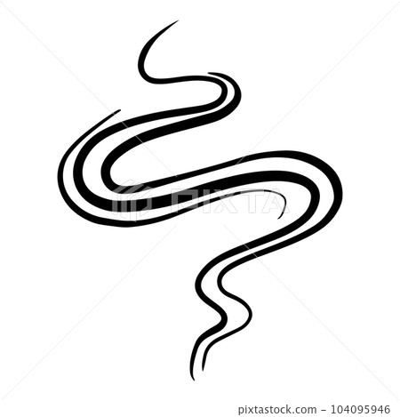 Doodle sketch style of smoke symbol drawn illustration for concept design. 104095946