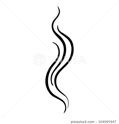 Doodle sketch style of smoke symbol drawn illustration for concept design. 104095947