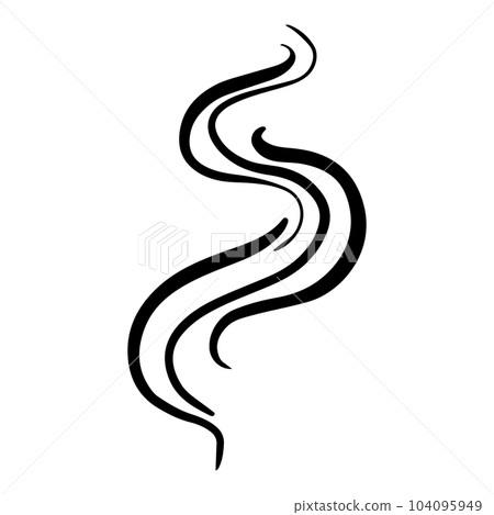Doodle sketch style of smoke symbol drawn illustration for concept design. 104095949