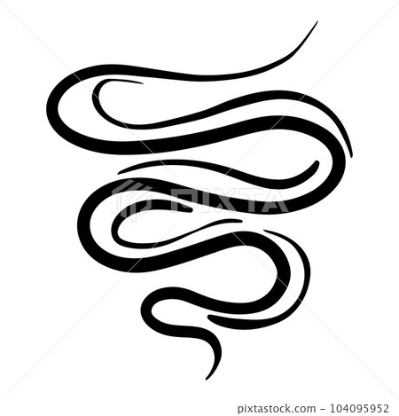 Doodle sketch style of smoke symbol drawn illustration for concept design. 104095952