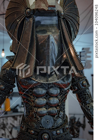 Predator alien replica statue standing as an exhibit in Wisconsin Dells. 104096248