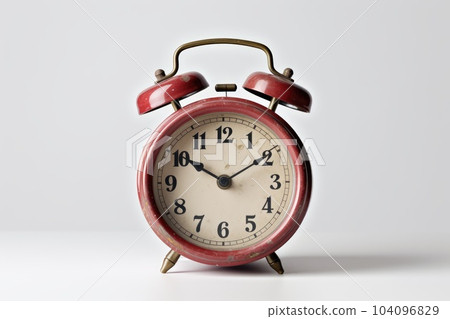 Vintage alarm clock. Generative AI Vintage alarm clock. Generative AI 104096829