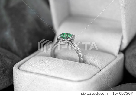 Engagement Ring With Paraiba Tourmaline Engagement Ring With Paraiba Tourmaline 104097507