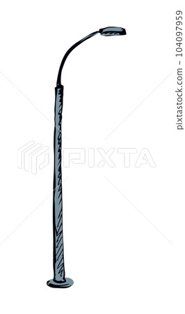 Modern street Lantern. Sketch Modern street Lantern. Sketch 104097959