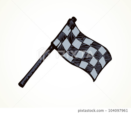 Sports flag. Vector drawing 104097961