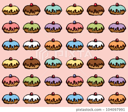 Donut. Vector drawing 104097991