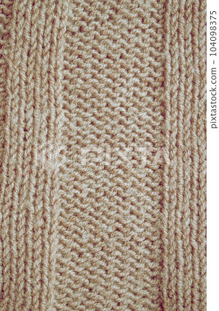 Handmade knit material with macro wool threads. 104098375