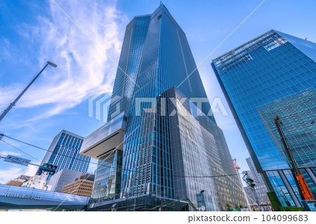 Tokyo cityscape in Japan View of Toranomon Hills Station Tower (Toranomon Hills Station) etc. 104099683