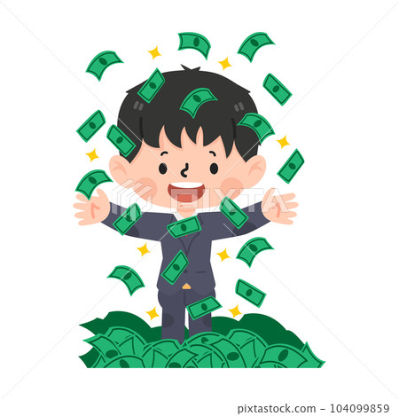 business man throwing  dollar cash money 104099859