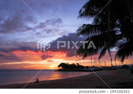 hawaii beach sunset hawaii beach sunset 104100261