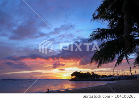 hawaii beach sunset hawaii beach sunset 104100263