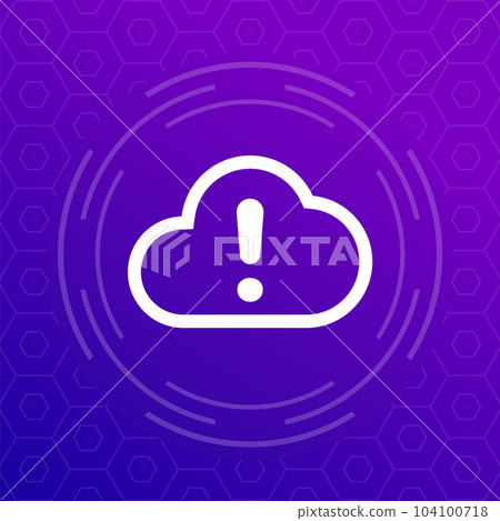 upload error vector icon with a cloud 104100718