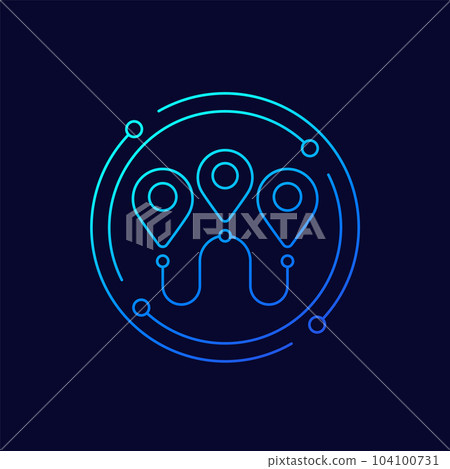 Path icon, line vector design 104100731