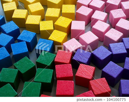 Segments of colored cubes as a symbol of unity and equality. 104100775