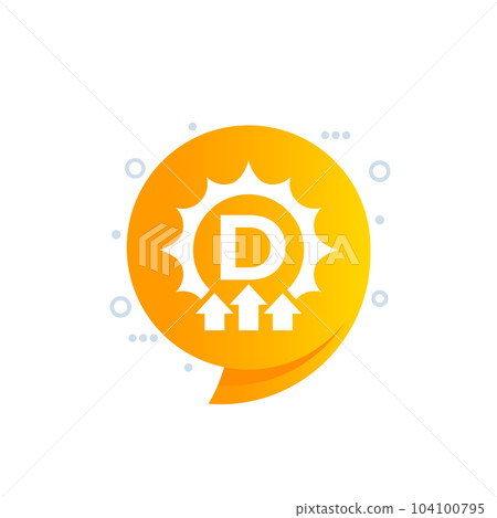 raise vitamin D level icon, vector 104100795
