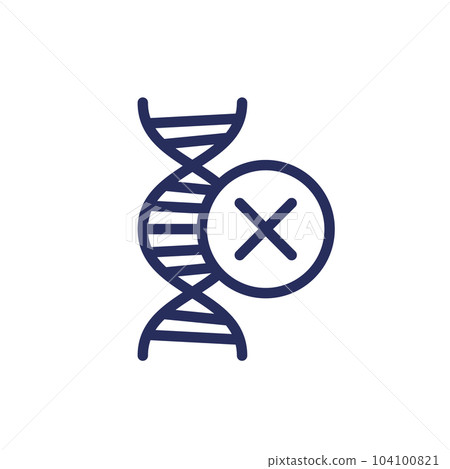 non genetically modified, non-gmo line icon non genetically modified, non-gmo line icon 104100821