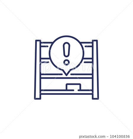 empty inventory, supply shortage line icon 104100836