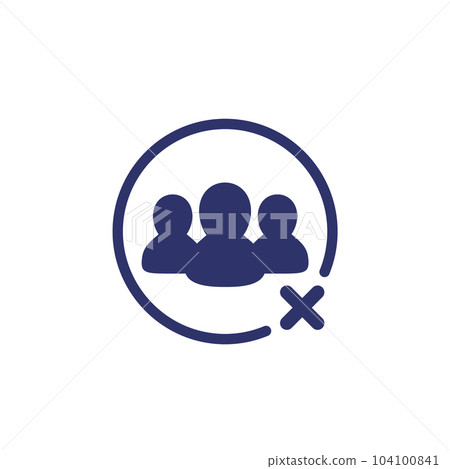 delete group icon on white delete group icon on white 104100841