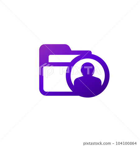 Personal data folder minimal icon Personal data folder minimal icon 104100864
