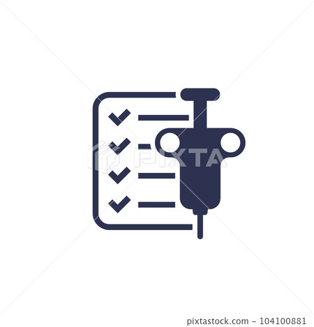 biopsy test icon, vector pictogram 104100881