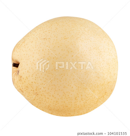 Fresh oriental pear isolated on a white background Fresh oriental pear isolated on a white background 104101535