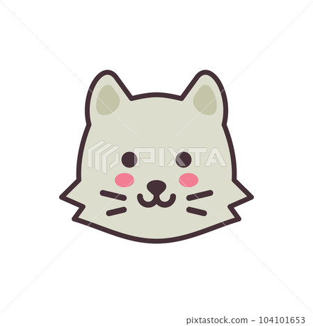 Wolf cute kawaii style wild animal vector illustration Wolf cute kawaii style wild animal vector illustration 104101653