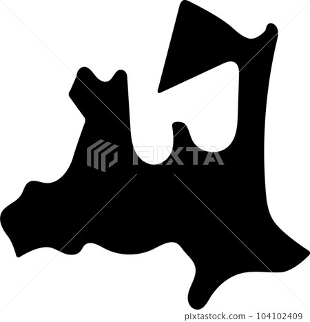 Aomori prefecture silhouette 104102409