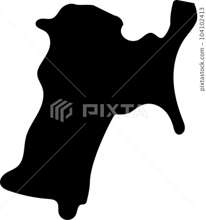 Miyagi prefecture silhouette 104102413