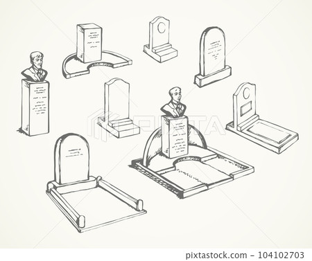 Tomb. Vector drawing Tomb. Vector drawing 104102703