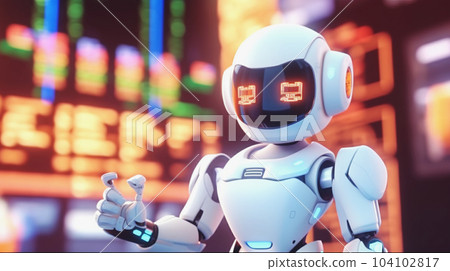 用於數據分析的 AI 機器人 AI 生成的圖像 機器人分析數據 用於數據分析的 AI 機器人 AI 生成的圖像 機器人分析數據 104102817