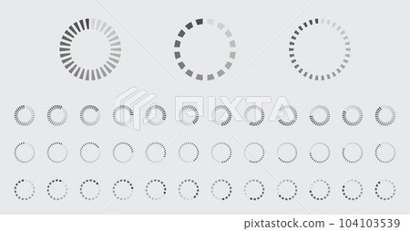 Circular Loading Buffering Icons Vector Set Circular Loading Buffering Icons Vector Set 104103539