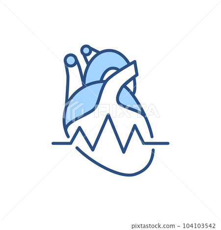 Heartbeat Ratev related vector icon. 104103542