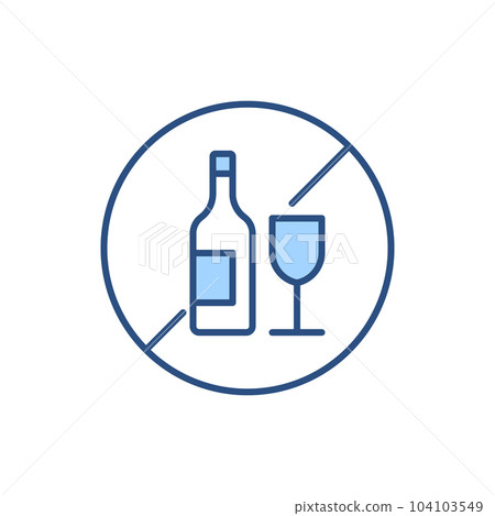 No Drinking related vector icon. 104103549
