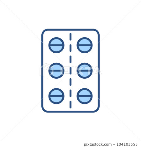 Pills related vector icon. 104103553