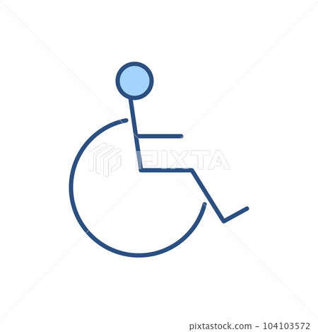 Disabled related vector icon. 104103572