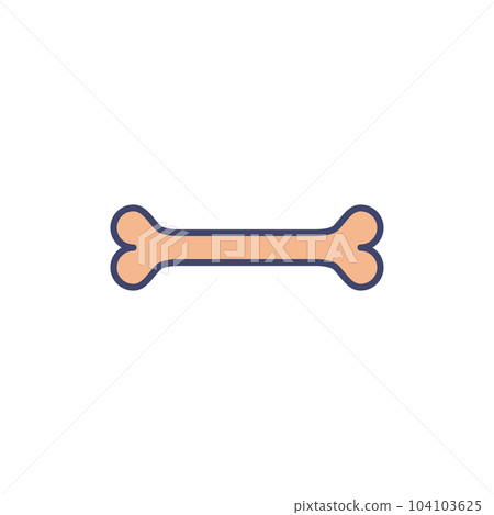 Bone related vector icon. 104103625