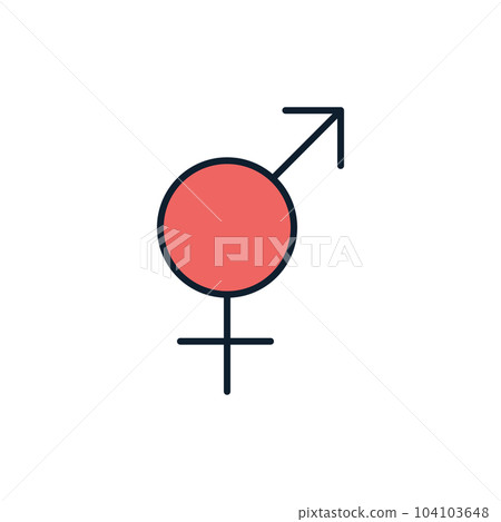 Transgender Symbol related vector icon. 104103648
