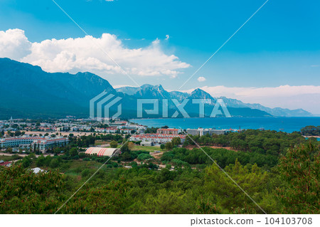 Beautiful view on coast near Kemer, Antalya, Turkey Kemer, Antalya, Mediterranean region, Turkey, Lycia. Beautiful view on coast near Kemer, Antalya, Turkey Kemer, Antalya, Mediterranean region, Turkey, Lycia. 104103708