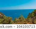 Beautiful view on coast near Kemer, Antalya, Turkey Kemer, Antalya, Mediterranean region, Turkey, Lycia. 104103713