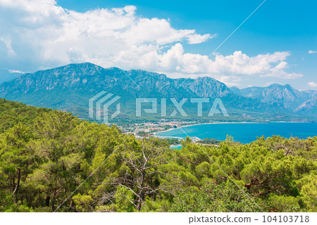 Beautiful view on coast near Kemer, Antalya, Turkey Kemer, Antalya, Mediterranean region, Turkey, Lycia. 104103718