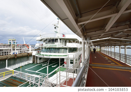 多雲的櫻島風景和櫻島渡口 104103853