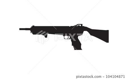 Mag 7 shotgun vector icon isolated white background Mag 7 shotgun vector icon isolated white background 104104871