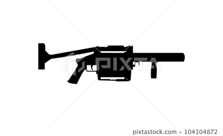 MGL140 gun vector icon isolated on white background MGL140 gun vector icon isolated on white background 104104872