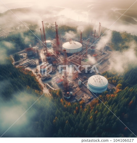 Global energy crisis. energy price crisis. natural gas storage industry in forest 104106027